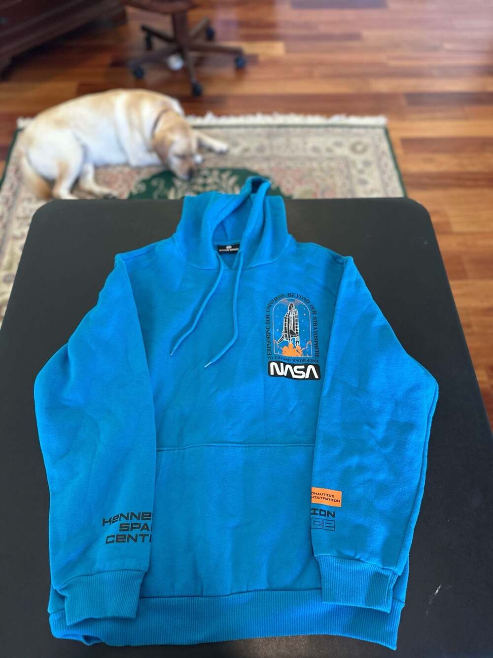 Hyper Space NASA 1983 STS-7 Mission Challenger Blue Hoodie